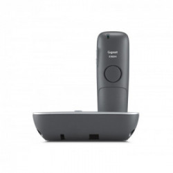 Gigaset E 560 A telefono Telefono DECT Nero, Argento Identificatore di chiamata