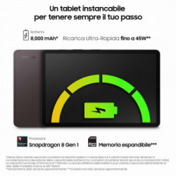 Samsung Galaxy Tab S8 Tablet Android 11 Pollici Wi-Fi RAM 8 GB 256 GB Tablet Android 12 Graphite [Versione italiana] 2022