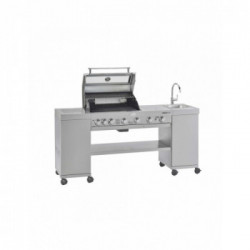 Rösle Videro G4 SK - Barbecue a Gas, 4 Bruciatori + 1 Laterale, Acciaio, Modello 25384 IN OMAGGIO COPERTURA