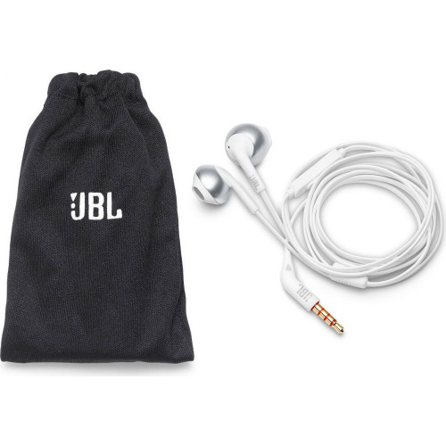 JBL T205 Cuffia Auricolare Cromo, Bianco