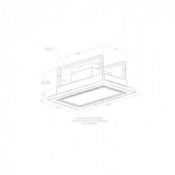 Elica LULLABY WH WOOD/F/120 - Cappa Filtrante ad Isola, Legno Bianco, 120 cm, A