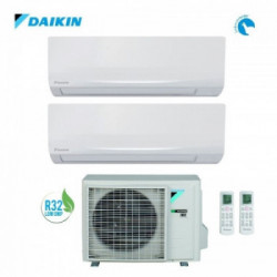 Daikin Dual Split 9000 + 9000 ATXF25A - Kit clima Multisplit, R32, Siesta Classic, A++/A+