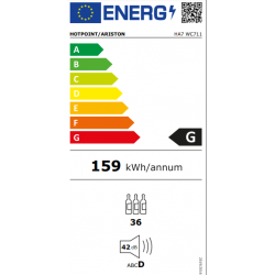 Hotpoint HA7 WC711 - Cantinetta Vino, 36 Bottiglie, 83 Litri, Classe G (A)