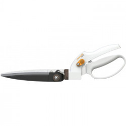 Fiskars 1026917 Cesoie Per Erba Gs41 Per Potare E Modellare Prati E Siepi, Lunghezza: 35,5 Cm, Peso: 250 G, Bianco/Arancione,