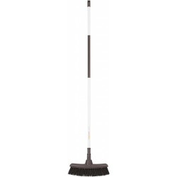 Fiskars 1025927 Scopa Leggera Per Esterni, Per Superfici Lisce, Con Manico Soft-Griff, Lunghezza: 1,6 M, Light, Bianco/Nero