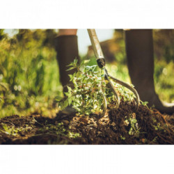 Fiskars 1027040 Coltivatore Con 3 Denti, Per Una Preparazione E Una Cura Ottimali Delle Aiuole, Lunghezza: 172 Cm, Larghezza: