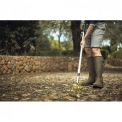 Fiskars 1027112 Coltello E Raschietto Per Rimuovere Erbacce E Muschio, Lunghezza: 173 Cm, Nero/Arancione, Acciaio