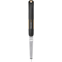 Fiskars 1027045 Piccolo Coltello E Raschietto Per Rimuovere Erbacce E Muschio, Lunghezza: 33,8 Cm, Nero/Arancione, Acciaio