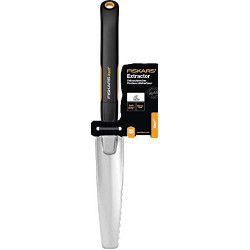 Fiskars 1027046 Estirpatore Per Erbacce Con Radici Profonde, Lunghezza: 39,6 Cm, Nero/Arancione, Acciaio Inossidabile/Plastica,