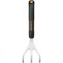 Fiskars 1027047 Sarchiello Con 3 Denti, Lunghezza: 32,3 Cm, Larghezza: 9,2 Cm, Nero/Arancione, Acciaio Inossidabile/Plastica,