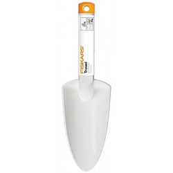 Fiskars 1027032 Trapiantatore Per Piantare E Trapiantare, Lunghezza: 29,1 Cm, Bianco/Arancione, Fibercomp/Acciaio Di Qualità