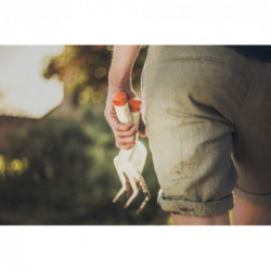 Fiskars 1027032 Trapiantatore Per Piantare E Trapiantare, Lunghezza: 29,1 Cm, Bianco/Arancione, Fibercomp/Acciaio Di Qualità