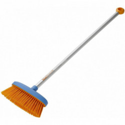 Fiskars 1001418 Scopa Per Bambini, Lunghezza: 80 Cm, Setole In Plastica/Manico In Alluminio, Blu/Arancione, Myfirst Fiskars