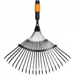 Fiskars 1000644 Scopa Per Foglie, Testa Di Attrezzo, Con 20 Denti, Larghezza: 43 Cm, Denti In Acciaio, Nero/Arancione, Quikfit