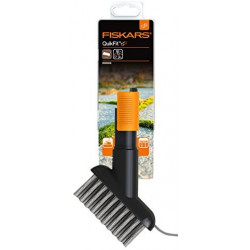 Fiskars 1000657 Spazzola Per Fessure Con Lama Integrata, Testa Di Attrezzo, Lunghezza: 18,5 Cm, Larghezza: 15 Cm, Setole Acciaio