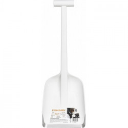 Fiskars 1019347 Pala Da Neve, Lunghezza: 63 Cm, Plastica Rinforzata Con Fibra Di Vetro Con Bordo In Acciaio, Bianco, Snowxpert