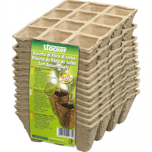 Stocker 9635 - Set vasetto in fibra di torba 12...
