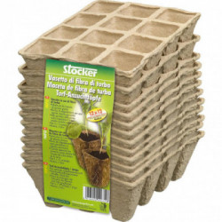 Stocker 9635 - Set vasetto in fibra di torba 12 x 16 x h 6 cm