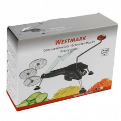 Westmark Schnitzel Mouli Grattugia girevole Nero, Rosso, Acciaio inossidabile