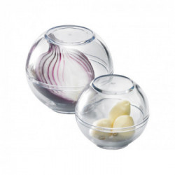 Westmark 041642 - 2 Contenitori a Pallina, Conservazione Agli e Cipolla, Ø 7-9 cm