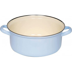 Riess Casser. Bordo cromato 'PASTELL' smaltata blu Ø24cm - 