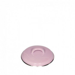 COPERCHIO BORDO CROMATO 'PASTELL' SMALTATO ROSA Ø12CM