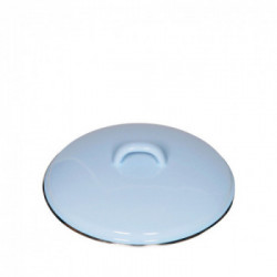 Riess Coperchio Bordo cromato 'PASTELL' smaltato blu Ø 24cm