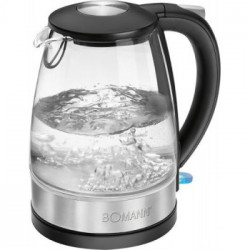 Bomann WKS 6026 G CB bollitore elettrico 1,7 L Nero, Trasparente