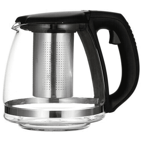 Eva, Teiera Vetro con Filtro Inox, 1.2 Lt