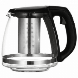 Eva, Teiera Vetro con Filtro Inox, 1.2 Lt