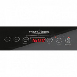 Profi-Cook 028173 - Piastra ad Induzione, 2000 W, 10 Livelli di Potenza con Timer