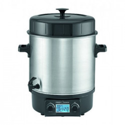 Profi-Cook 101109 EKA1066 - Pentola Brodo/Brulè, Acciaio Inox, 27 Litri, 1800 Watt
