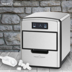 ProfiCook PC-EWB 1187 - Fabbricatore di Ghiaccio da Incasso/Autoportante, 15 Kg/24h, Acciaio Inossidabile