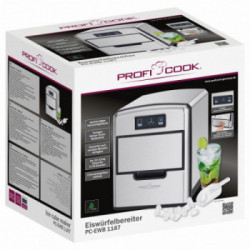 ProfiCook PC-EWB 1187 - Fabbricatore di Ghiaccio da Incasso/Autoportante, 15 Kg/24h, Acciaio Inossidabile