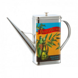 Eva 041789 - Oliera Decorata Rettangolare, Acciaio Inox, 1 Litro