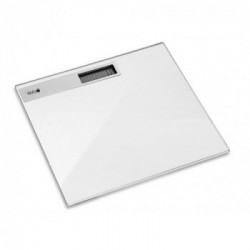Eva 033690 - Bilancia Pesapersone Digitale, Vetro e Alluminio, 180KG/100G, Bianco