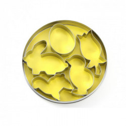 Eva 041268 - Tagliabiscotti, Pasqua, Acciaio Inox, 5 Pezzi