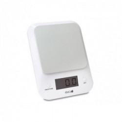 Eva 033418 - Bilancia Cucina Digitale, 3KG/1G, Bianco/Alluminio