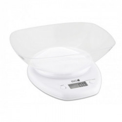 Eva 033434 - Bilancia Cucina Digitale, ABS, 5KG/1G, Bianco