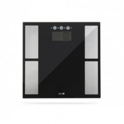 Eva 033730 - Bilancia Pesapersone Digitale, Bodyfat, 150KG/100G, Nero