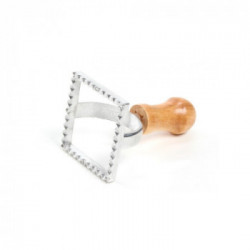 Eva 040480 - Tagliaravioli Alu Manico Legno, 6x6cm