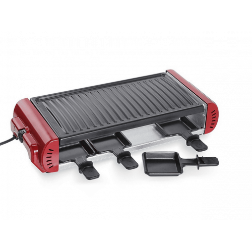 Eva 022772 - Raclette Rossa Antiaderente, 1200W 8P