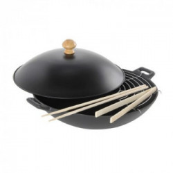 Eva 070354 - Padella Wok in Ghisa, 6 Pezzi, 30 CM