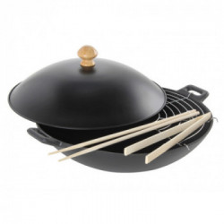 Eva 070355 - Padella Wok in Ghisa, 6 Pezzi, 36 CM