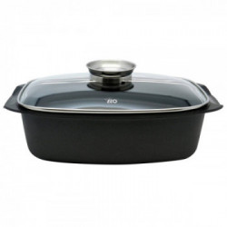 ROSTIERA+COPERCHIO AROMA 'ALUCAST' INDUZIONE 40x22x11 CM ELO