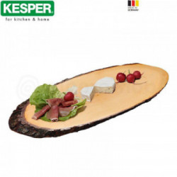 Kesper 043449 - Tagliere, Corteccia Ontano, 60-69x21x1,8cm