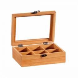 Kesper, Porta Bustine tè ib bambù 6 scomparti 22x16x9 cm