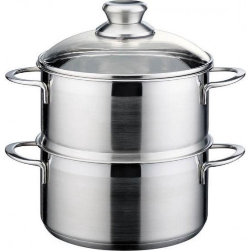 GSW 3 PEZZI SET CUOCIVAPORE INOX INDUZIONE Ø...