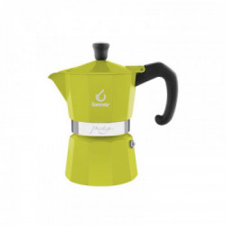 Forever 120241 'Miss Moka Prestige', Caffettiera Alluminio 1 Tazze, Verde