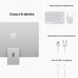 Apple iMac 24" con display Retina 4.5K (Chip M1 con GPU 7-core, 256GB SSD) *ESTENSIONE GARANZIA3 3 ANNI IN PIU' in omaggio*
